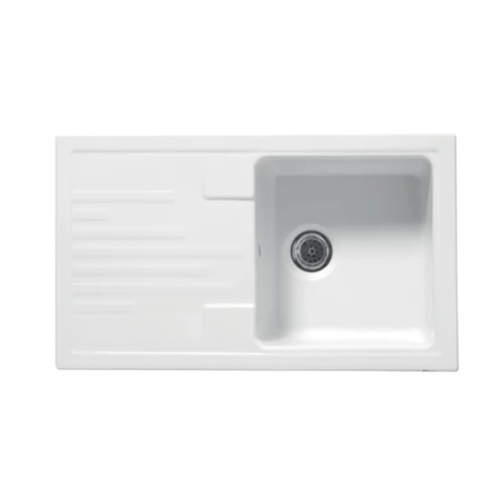 LAVELLO DA INCASSO IN CERAMICA MOD. C282 CON 1 VASCHETTA 86 x 50 Bianco
