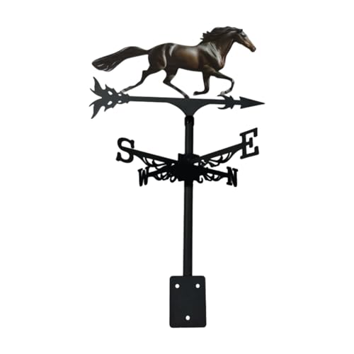 Indicateur de vent en métal silhouette cheval pour ferme
