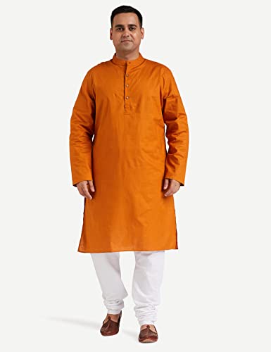 Image of Amazon Brand - Symbol Men's 100% Cotton Solid Long Length Casual Kurta - Regular Fit (Available in Plus Sizes)
