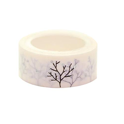 15mm * 5 m Folha De Ouro/Folha De Prata Impresso Padrões Washi Fita Adesiva Fitas Adesivas de Papel