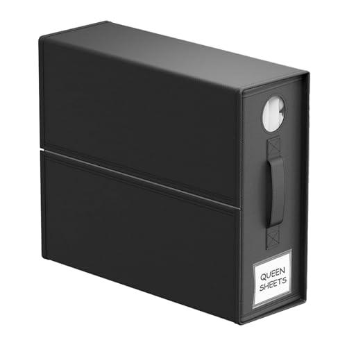 Organizador de sábanas para armario de lino, contenedor de lino plegable a prueba de polvo con ventana, caja de sábanas, carpeta de ahorro de espacio para debajo de la cama, armarios, dormitorios