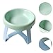 MotiveTech Pet Feeding Bowl with Removable Dish and Metal Support for Cats and Dogs, Green