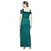 Alex Evenings Women's Long Cold Shoulder Dress, Mother of The Bride, Formal Events Regular Sizes, Emerald Glitter, 10 Petite