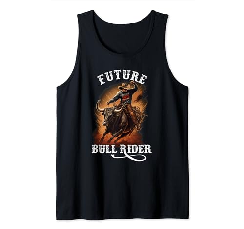 Future Bull Rider kids, Bull Riding Cowboy Rodeo Boy Kids Tank Top