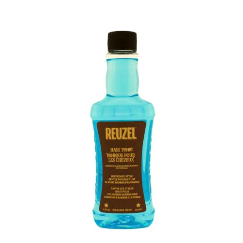 REUZEL Hair Tonic Non Greasy Barber Tonic for Men Scalp Refreshing Hair Lotion Oil Free Hair Care Styling Tonic Cutting Lotion with T4 Blend Natural Extracts Vegan 11.83oz