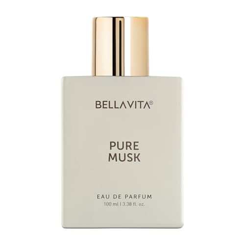 BELLAVITA Luxury Pure Musk Unisex Perfume | Notes of Lily of the Valley, Sandalwood and Tonka | Long Lasting Eau De Parfum for Men and Women | Premium, Woody, Animalistic Fragrance