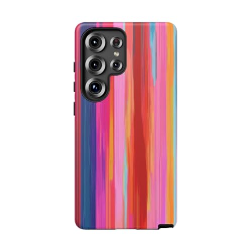 Coque Samsung S25 Ultra rayures colorées pour un style urbain mat