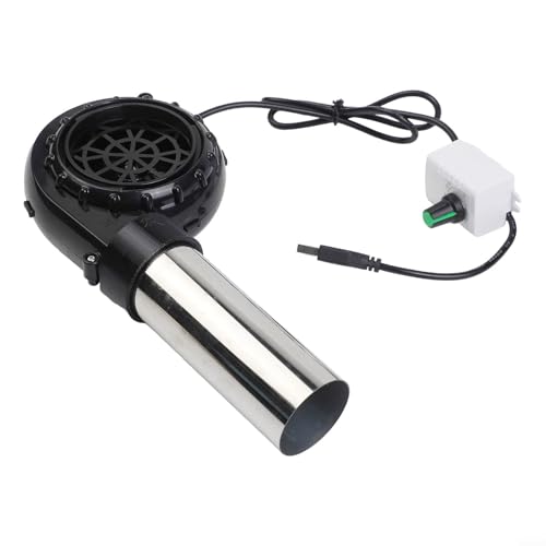 Bebykilemi Soplador de barbacoa portátil USB para asar al aire libre, camping, picnics. Ventilador de mano de velocidad ajustable con conducto de aire de acero inoxidable, 5 V 1 A, compatible con