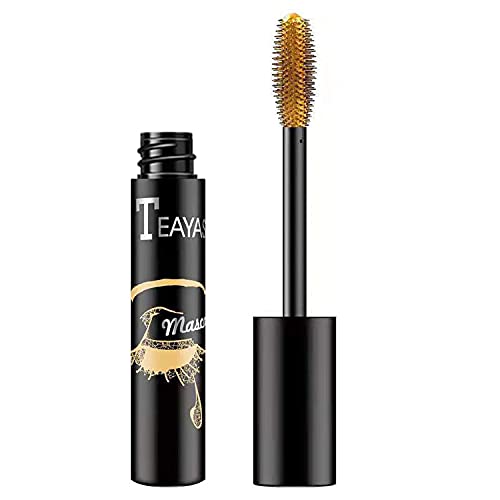 Tuiasi Color Waterproof Mascara Eye Makeup Volumizing Lengthening Eyelashes No Smudging, No Clumping (Golden)