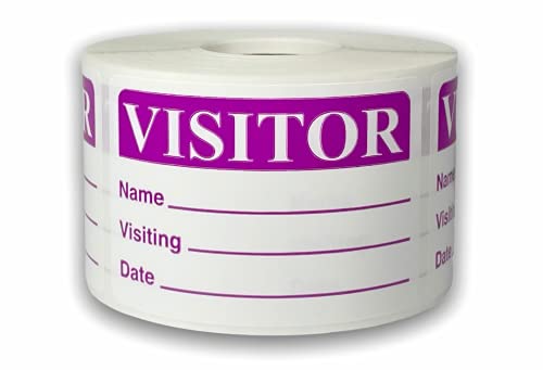 500 Labels Purple 2x3 Visitor Name Tag Date Badge Tag Identification ID Stickers