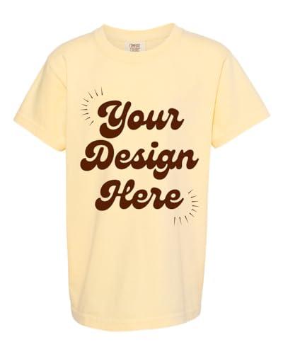 INK STITCH Unisex Youth Kids 9018 Comfort Colors Garment Dyed Custom Printing Tees