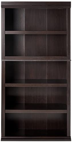 Sauder 5 Shelf Split Bookcase, Jamocha Wood Finish #TOP3