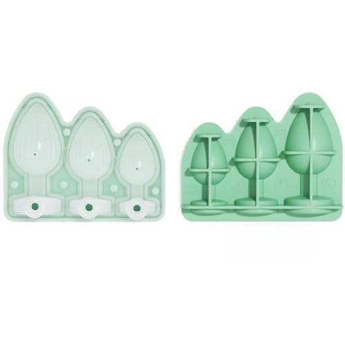 Molde para paletas de hielo de silicona Kaerm verde miniatura 1