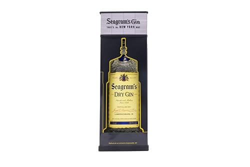 Seagram's Dry Ginebra con Lata Decorativa de Regalo. 700 ml