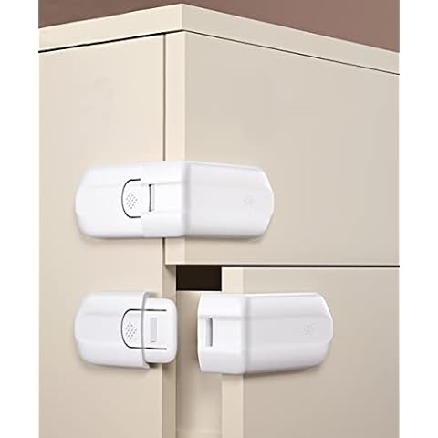 Child Drawers Cupboard Locks, Baby Safety Lock for Cupboard Drawers, Easy Installation, No Drilling Required, 2 Pack Cover