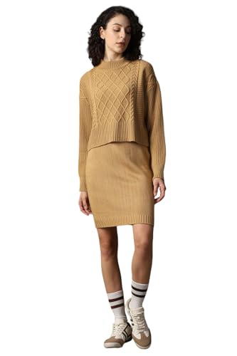 High Star Women Self Design Acrylic Regular fit High- Rise Round Neck Long Sleeve Co-Ord Deal