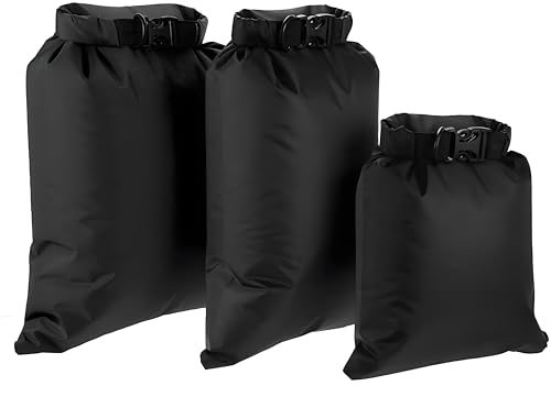 Lixada Bolsas Secas Impermeables, paquete de 3/5/6 con capacidad total 16 litros - Bolsas impermeables ligeras con cierre de enrollar para actividades al aire libre como kayak, camping, senderismo y deportes acuáticos