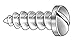 Metal Screw, 1/4 in, 1/2 in L, PK100
