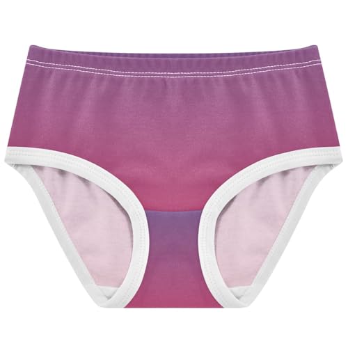 Joisal Ombre Violet Cerise Gradient Panties Little Girl Toddler Girls Underwear Cotton Print Undies Kids Briefs 2t