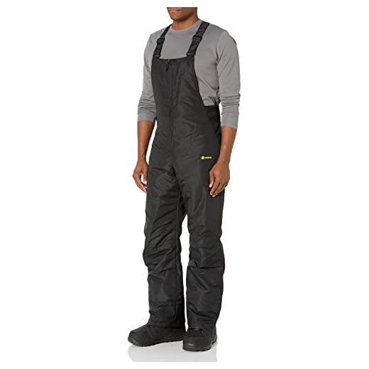 Solstice Apparel Mens Snow Bib, Black, Small