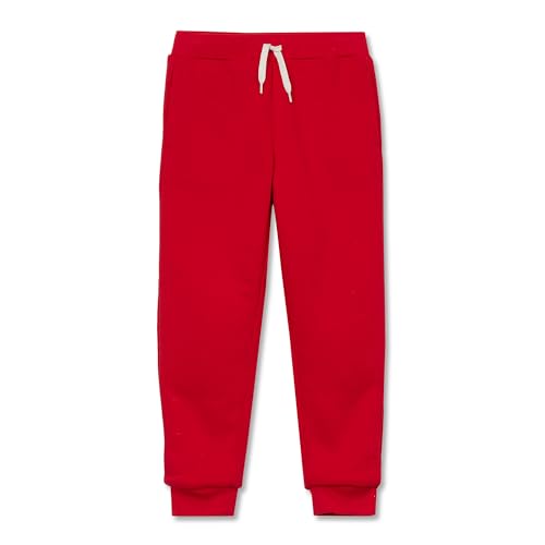 Lands' End Kids Sherpa Fleece Lined Jogger Sweatpants Apple Red Kids XX-Large