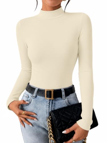 Ekouaer Women Mock Turtleneck Tops Long Sleeve Shirts Thermal Base Layer - image 1