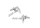 💎Korkenzieher Generic Sataanreaper Presents Korkenzieher Messing Manschettenknöpfe (Silber) #Sr-751