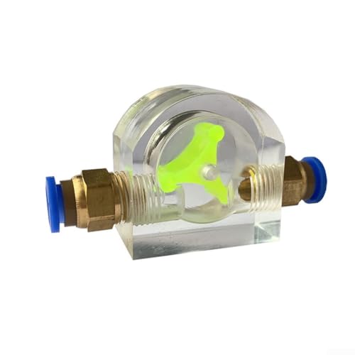 Débitmètre en acrylique transparent pour refroidissement par eau - Surveillance facile du moteur - Plusieurs tailles de tuyaux de 4 mm à 16 mm pour polissage de surface - Coupe améliorée (14 mm)