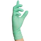 Nitrilhandschuhe OP Grün, Mint Einmalhandschuhe, 100 Stück (S)
