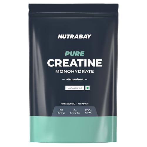 Nutrabay Pure Series Micronised Creatine Powder Monohydrate, Pre/Post Workout Bodybuilding, Crossfit...