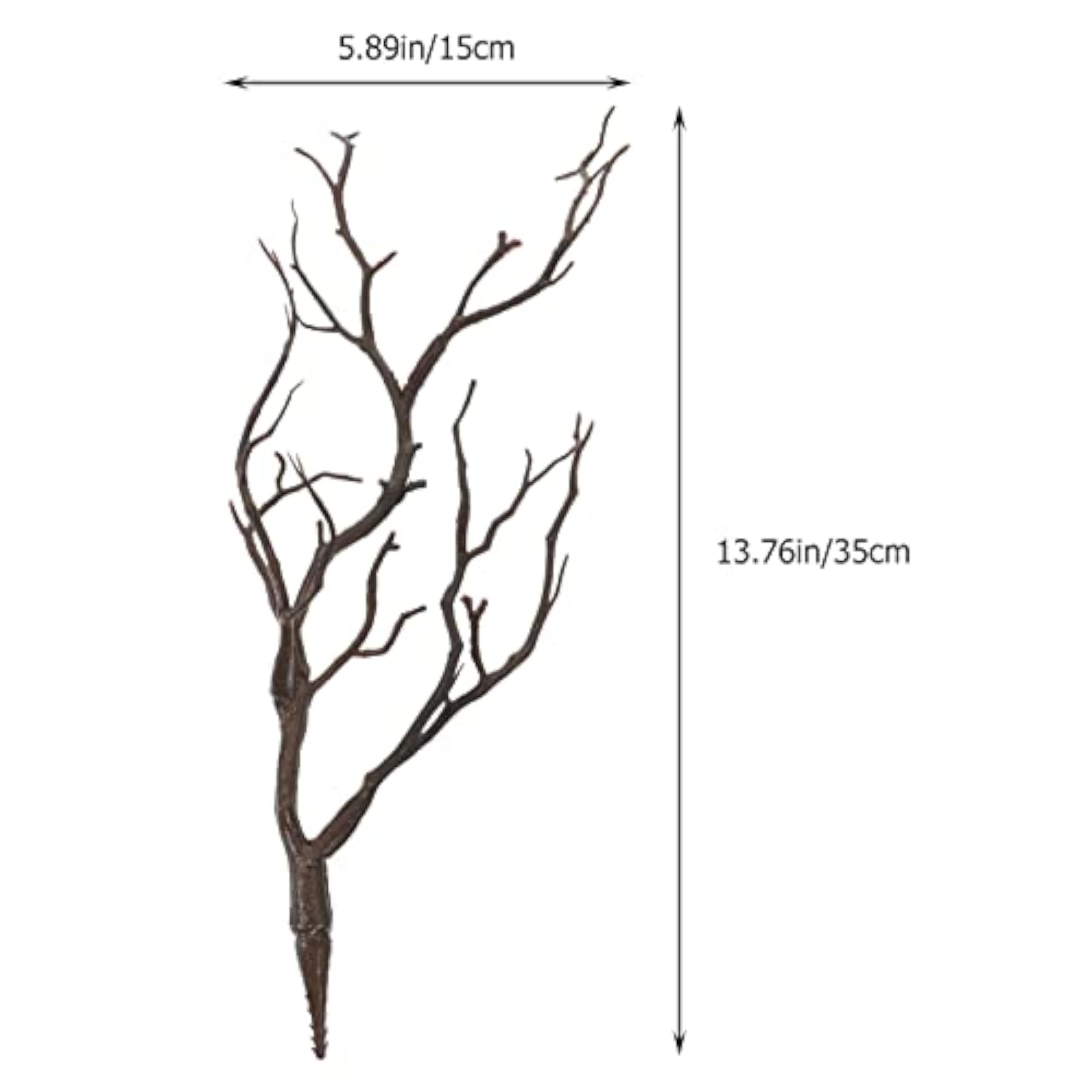 Artificial Tree Branches 4pcs Brown Plastic Rustic