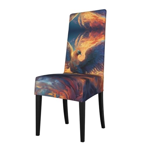 WZYWHJ Funda extraíble para silla de comedor Phoenix Nirvana, cómoda y suave, elástica para cocina, sala de estar y cena