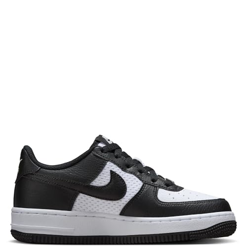Nike Air Force 1 Big Kids' Shoes (HJ9201-001, Black/White/Black) Size 6.5
