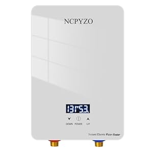 Instant Electric Water Heater 240V 6.5kW.Tankless Water Heater for Kitchen with Self Modulating Technology.Tankless On Demand Water Heater.Electric Hot Water Heater For Sink.Overheating Protection.