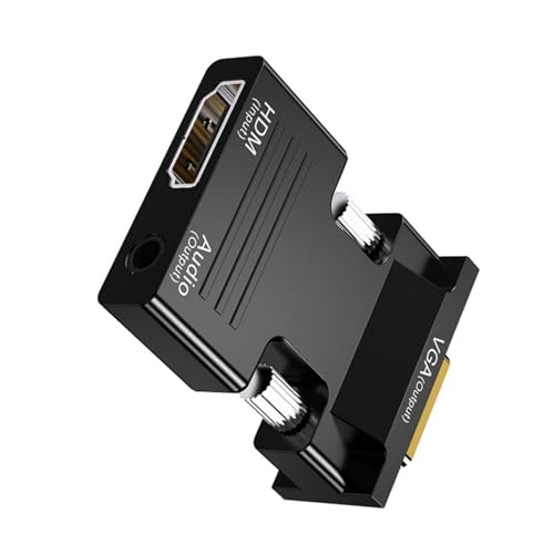 Psdndeww Compactly HDTV A VGA Converters Admiten Videos 1080p Y Salida 3.5 Mm para Proyectos Home...