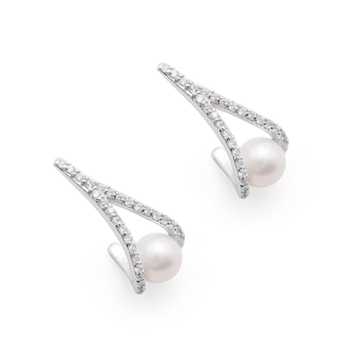 Boucles d'oreilles perle argent sterling 925 éclat durable