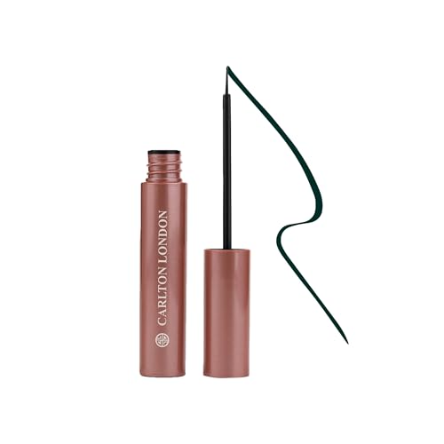 Image of Carlton London Stunnig Black Liquid Eye Liner |Enriched With Vitamin-E |Long Lasting Matte Waterproof Liner, Smudge Proof, Transfer Proof Eye Makeup |Upto 24 Hrs - 5ML(Beetle Wing)