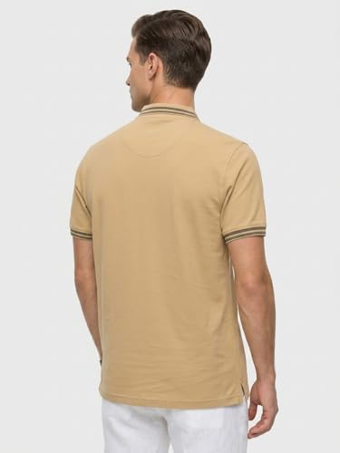 Image of Raymond Men Modern Fit Solid Pattern Pure Cotton Polo Neck Half Sleeve Casual T-Shirt
