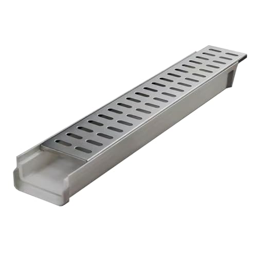 Caniveaux d'extérieur en forme de U 60 cm, drainage linéaire avec crépines
