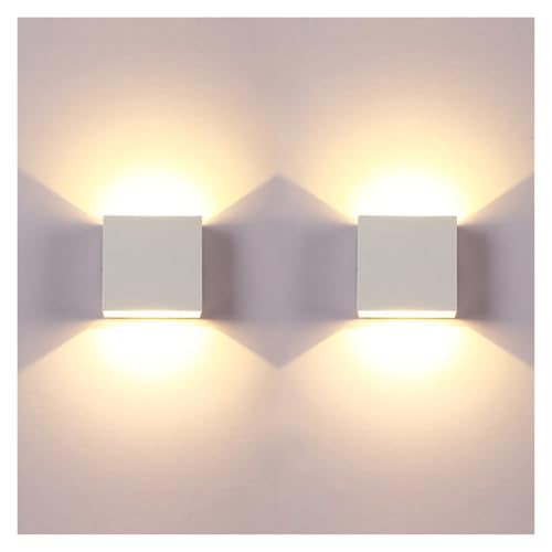 Apliques de pared LED modernos 6W pack de 2 luces blancas para decoración de interiores 3