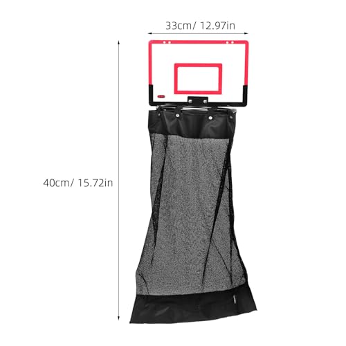 Cesta de lavandería para puertas de baños pequeños con aro de baloncesto para colada divertida 3