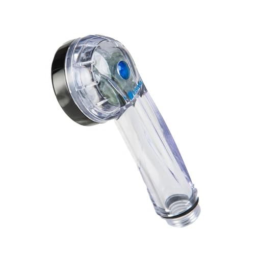 Irisana - Ecoducha Mini - Plateado y Negro - Alcachofa de Ducha - 18 x 15 x 3 cm - Ahorra hasta 65% de Agua2 Filtros - Grifo de Alta Presión para Baño