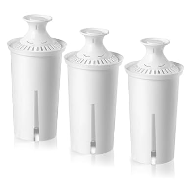 BREAUILL Replacement for Brita® Water Filter, Pitchers and Dispensers, NSF Certified Water Filter Replacement for Brita® Classic, OB03, Mavea® 107007 35557, 3 PCS Water Pitcher Filter