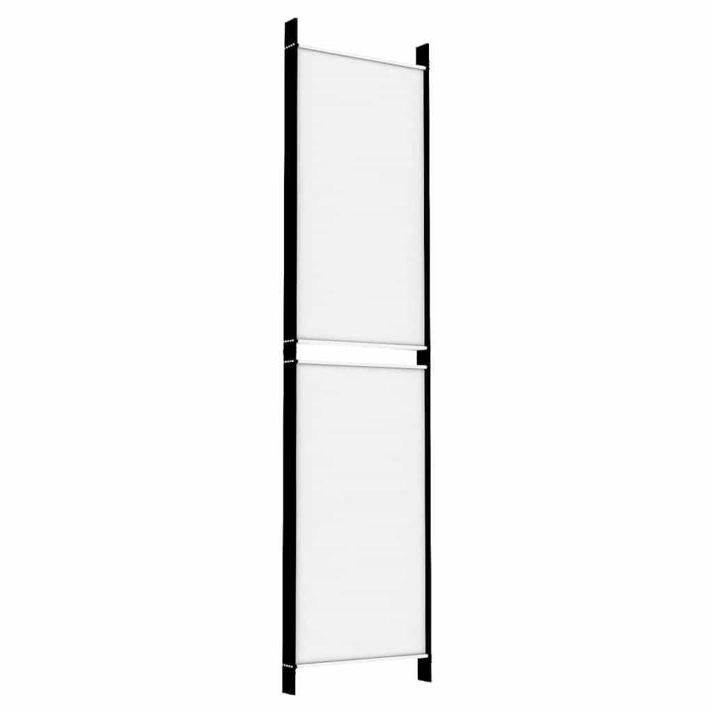 Cloison de séparation 5 Panneaux Blanc en Tissu 250x200 cm Pliable pour délimitation Espace et intimité modulable Salon Chambre Bureau décoration