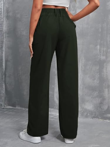 Image of TOPLOT Cotton Solid Multi-Pocket Cargo Pant for Women