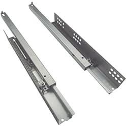 Cajoneras De Muebles De Cocina Guía cajón regulación lateral en altura, para cajoneras, muebles de cocina, armario, extracción parcial con sistema de auto frenado, rieles con aguante de peso de 35kg (550mm)