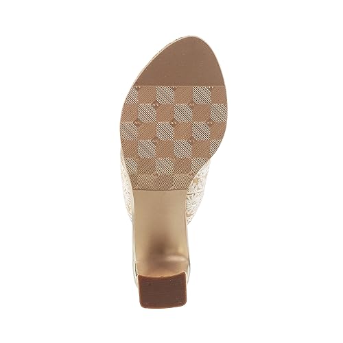 Image of Metro Women Ethnicwear Embroidered Block Heel Sandal