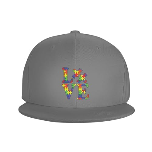 Autism Awareness Puzzle Piece- Outdoor Baseball Hat Flat Hat3
