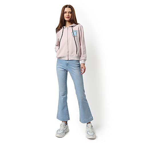 Image of PINACOLADA Women Cotton Zipper Sweatshirt Relaxed Fit for Casual Wear | Full Sleeves | Stylish Sweatshirt Crafted with Comfort Fit and High Performance for Everyday Wear