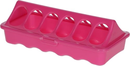 KERBL Futtertrog (mit Klappdeckel für einfaches und schnelles Befüllen, leichte Reinigung, aus Kunststoff, L x B 20 x 9 cm) 71334